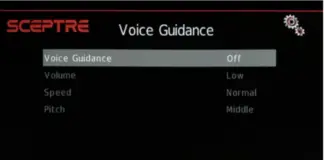 De spraakgids op uw Sceptre TV aan- of uitzetten