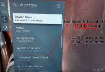 Hoe de geheugencapaciteit van de LG TV te achterhalen