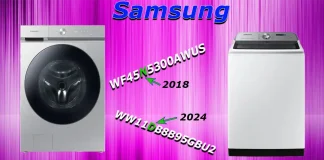 Uitleg van Samsung wasmachine modelnummers 2013-2024