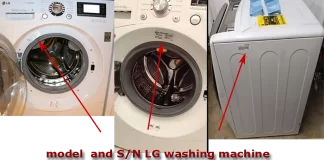 LG wasmachine serienummer: opzoeken, decoderen