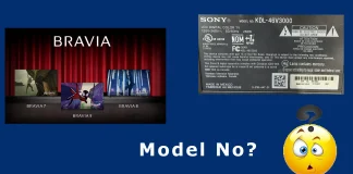 Modelnummer van Sony TV opzoeken