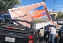 Kan een 75-inch tv in een auto worden vervoerd?