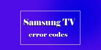 Lijst van foutcodes voor Samsung-tv’s