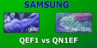 Samsung TV’s QN1EF vs QEF1 — 2025-serie