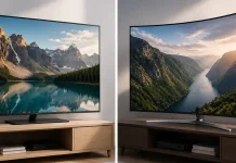 Platte en gebogen tv’s: de verschillen