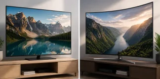 Platte en gebogen tv’s, de verschillen