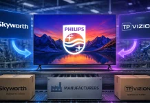 Wie produceert televisies onder het Philips-merk?