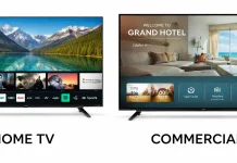 Commerciële en televisies voor thuis, wat is het verschil?