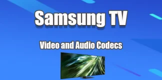 Door Samsung TV ondersteunde video- en audioformaten en codecs