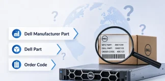 Wat betekenen Dell Manufacturer Part, Dell Part en Order Code?