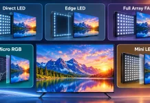 Soorten achtergrondverlichting van tv’s uitgelegd, Direct LED, Edge LED, Full Array FALD, Micro RGB en Mini LED