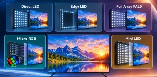 Soorten achtergrondverlichting van tv’s uitgelegd, Direct LED, Edge LED, Full Array FALD, Micro RGB en Mini LED